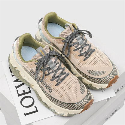 Thick bottom cross-country running shoes unisex hiking shoes