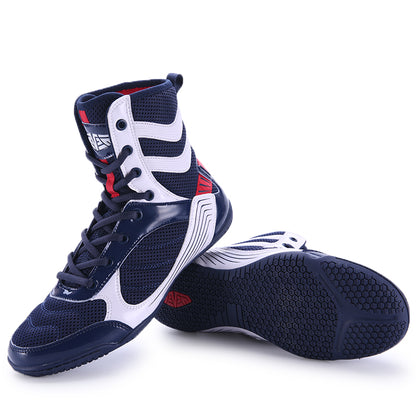 Fighting training boxing shoes high top wrestling shoes