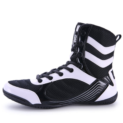 Fighting training boxing shoes high top wrestling shoes