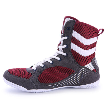 Fighting training boxing shoes high top wrestling shoes